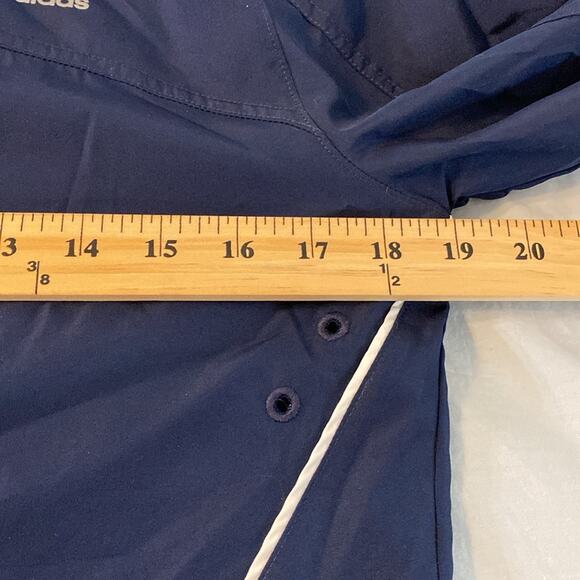 Adidas Navy and White Full Zip Windbreaker Size Small - Picture 5 of 6